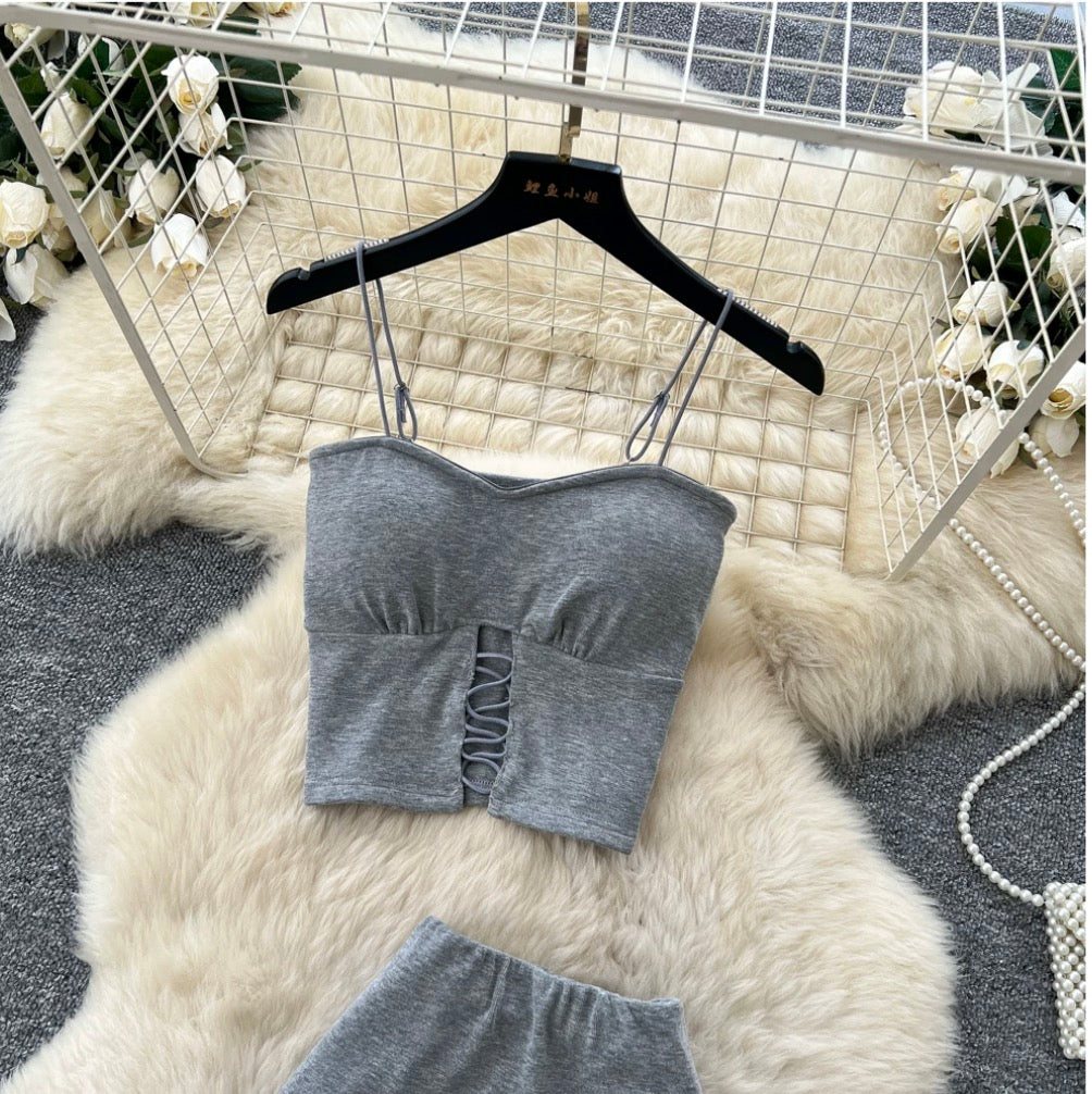 Padded Camisole & Fishtail Skirt 2Pcs