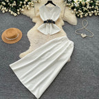 Vest & A-line Skirts OL 2Pcs