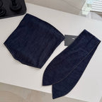 Camisole & Scarf & Trousers Chic Denim 3Pcs
