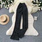 Casual Polka Dot Straight Pants