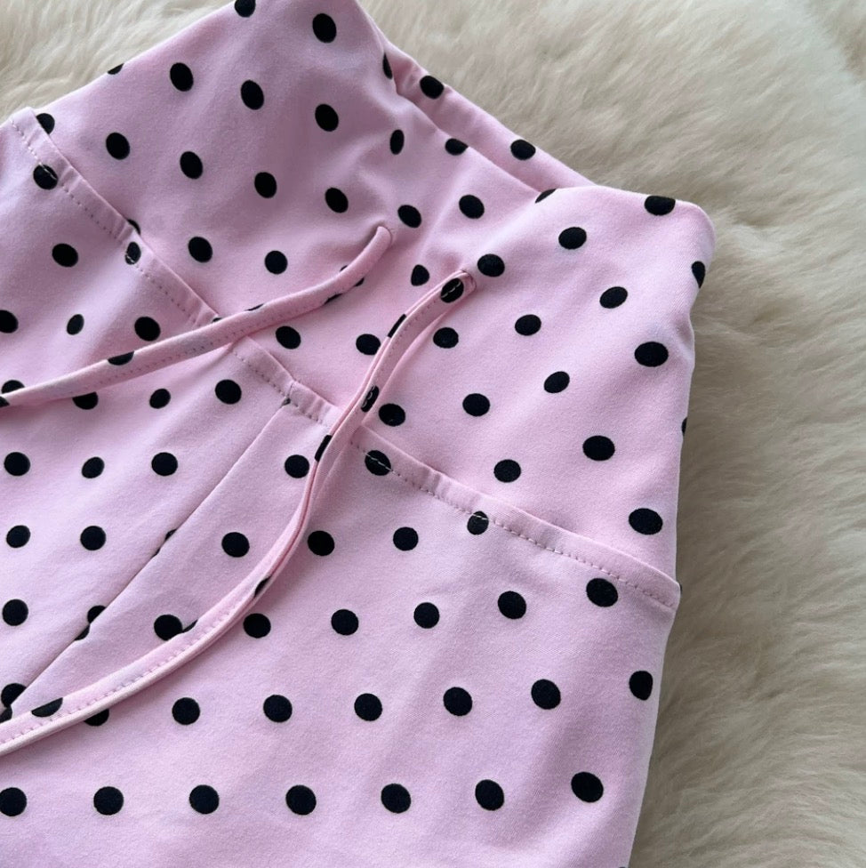 Casual Polka Dot Straight Pants