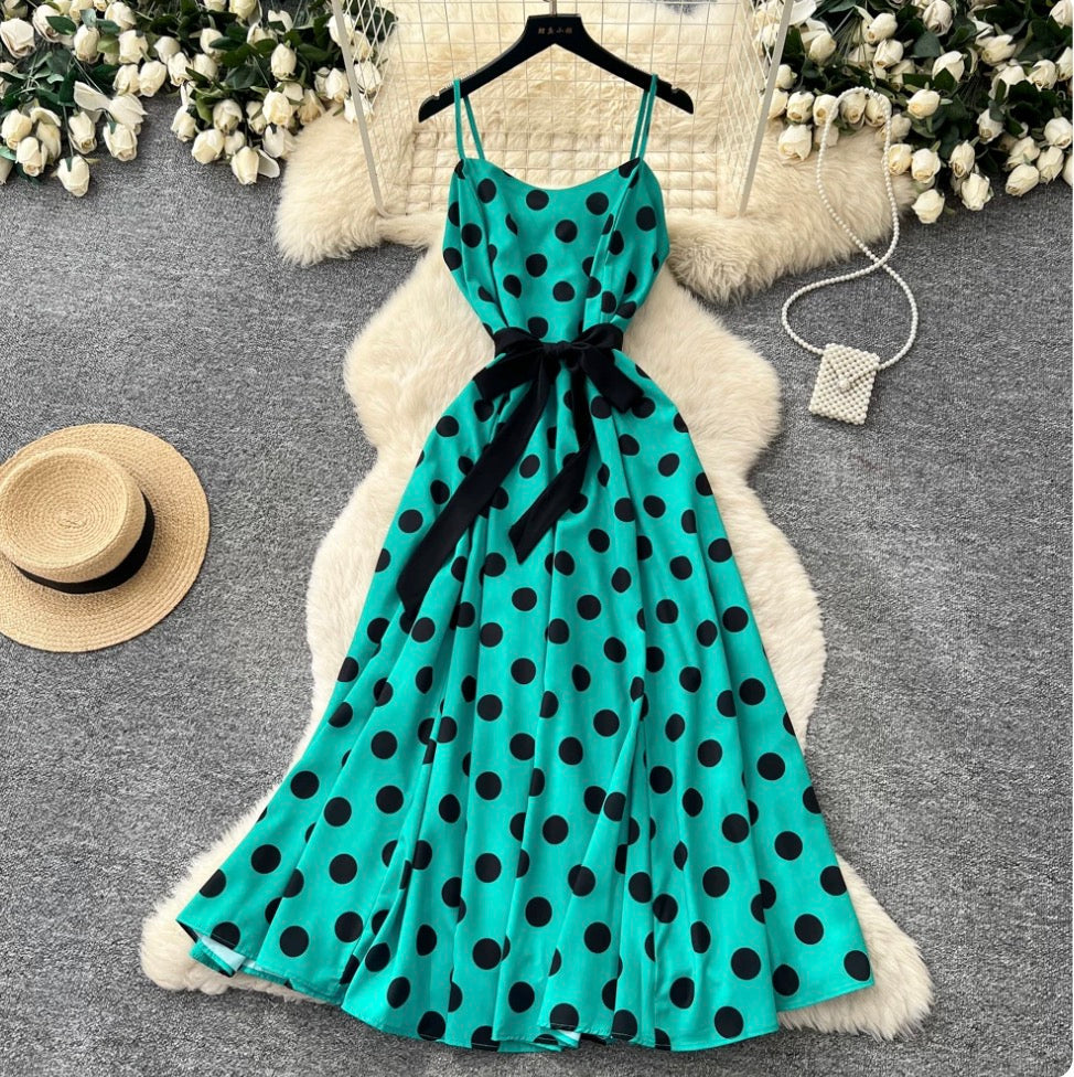 Vintage Polka Dot Slip Dress