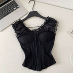 Sweetie Lace Patchwork Shirt