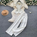 Vest & Wide-leg Trousers Casual 2Pcs
