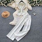 Vest & Wide-leg Trousers Casual 2Pcs
