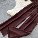Vest & Wide-leg Trousers Casual 2Pcs