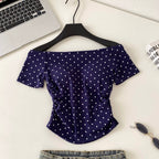 Casual Polka Dot Print T-shirt