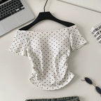 Casual Polka Dot Print T-shirt
