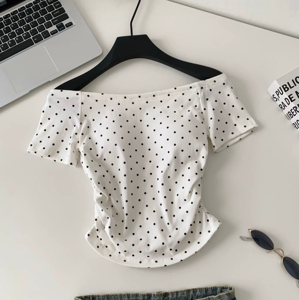 Casual Polka Dot Print T-shirt