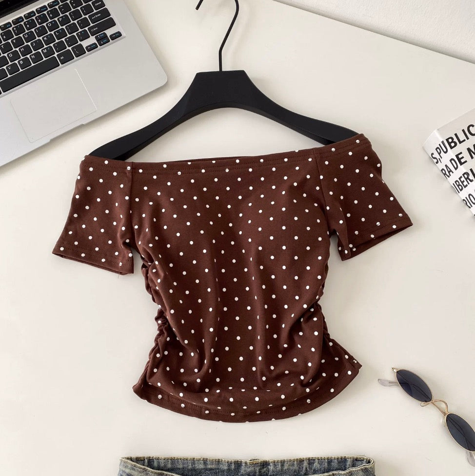 Casual Polka Dot Print T-shirt