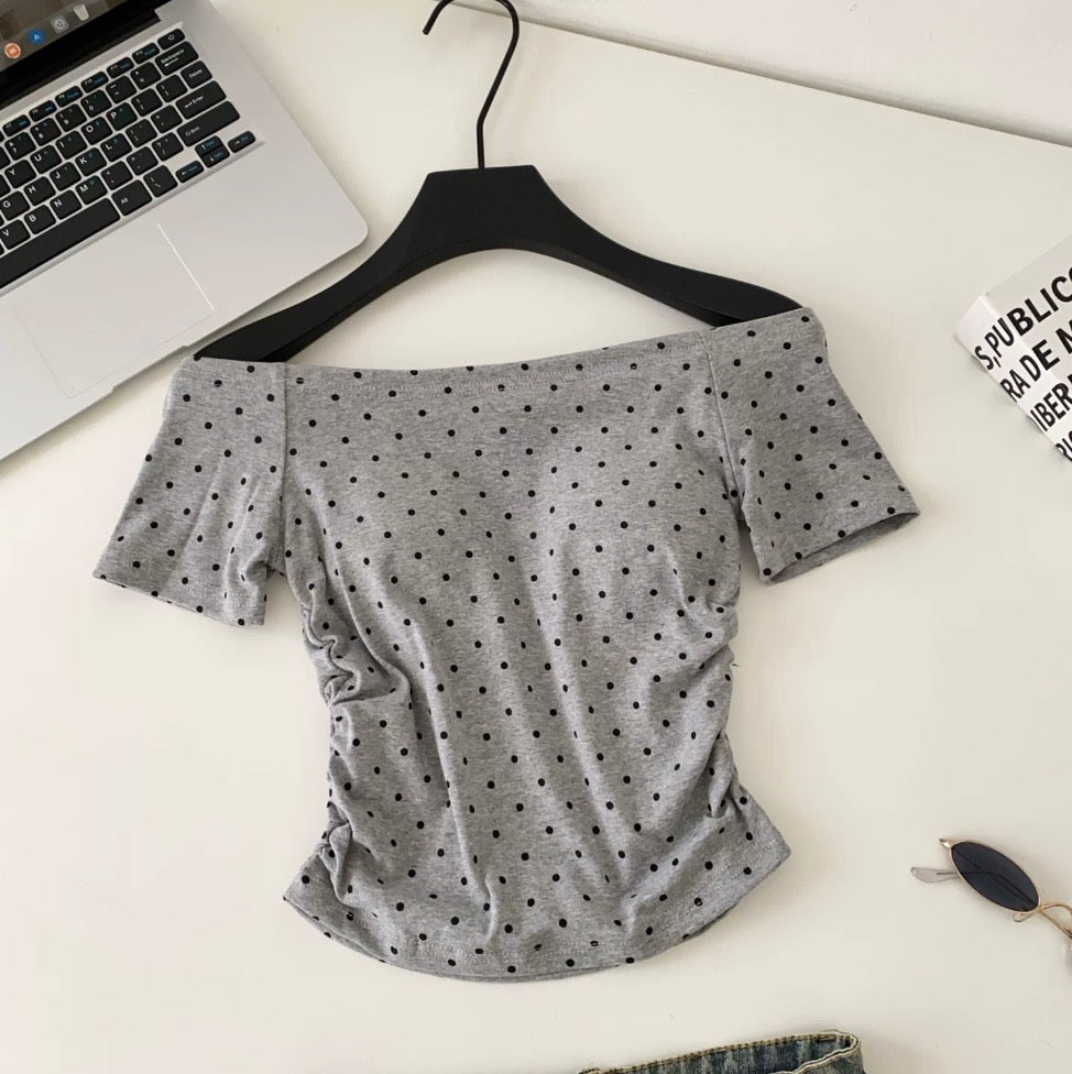 Casual Polka Dot Print T-shirt