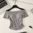 Casual Polka Dot Print T-shirt