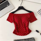 Casual Polka Dot Print T-shirt