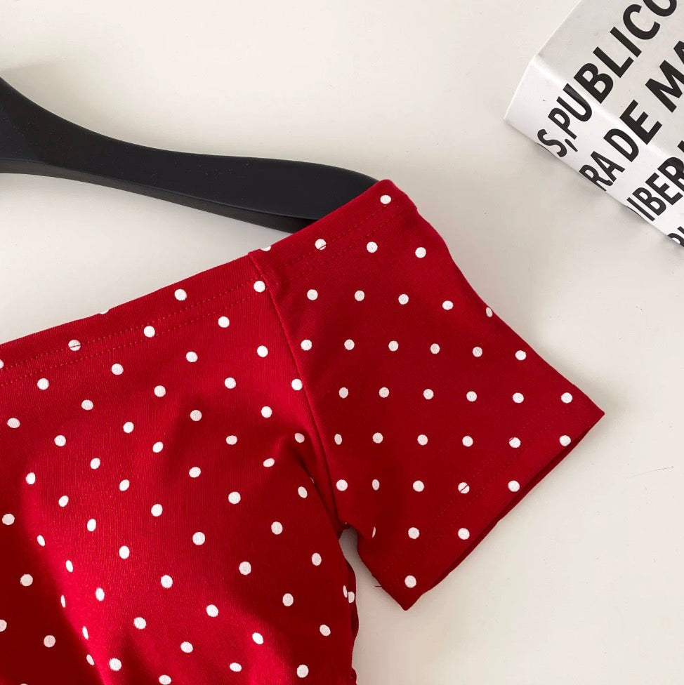 Casual Polka Dot Print T-shirt