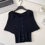 Niche Solid Color Cardigan