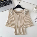 Niche Solid Color Cardigan