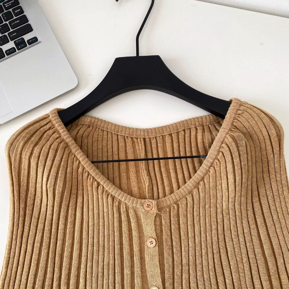 Niche Solid Color Cardigan
