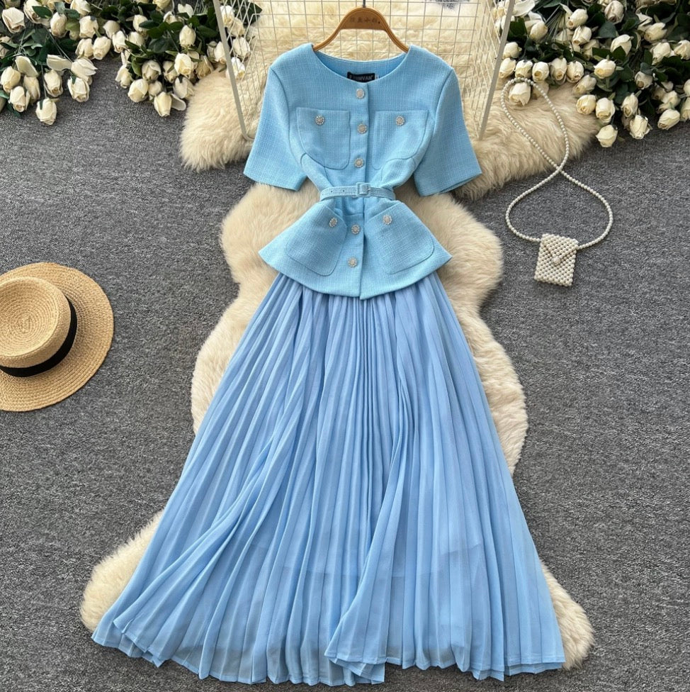 Elegant Patchwork A-line Dress