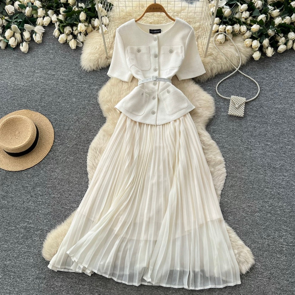 Elegant Patchwork A-line Dress