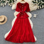 Elegant Patchwork A-line Dress