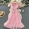Elegant Patchwork A-line Dress