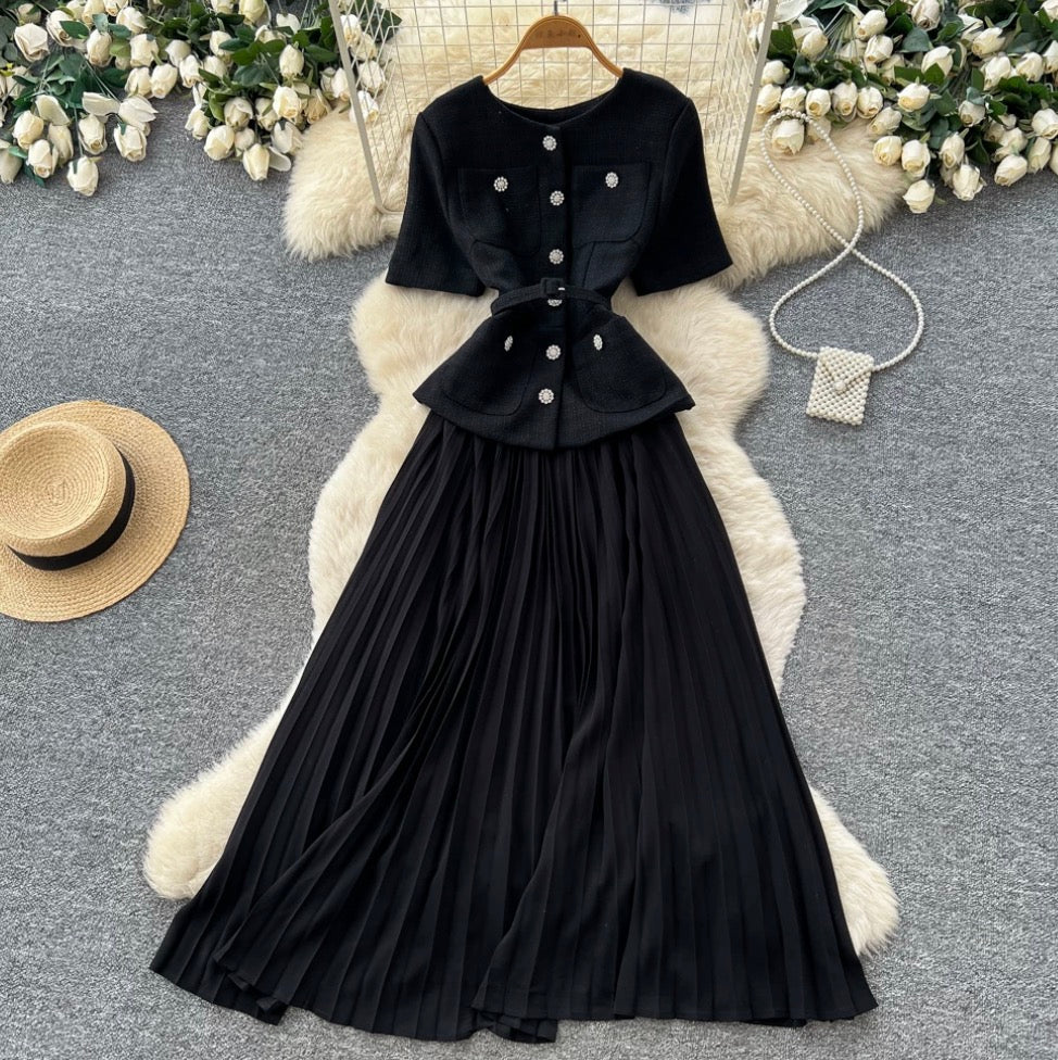 Elegant Patchwork A-line Dress