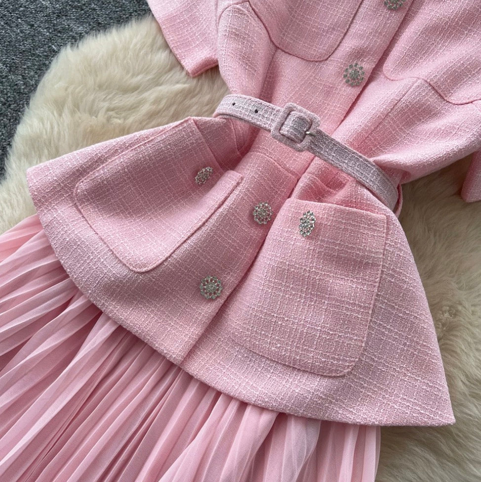 Elegant Patchwork A-line Dress