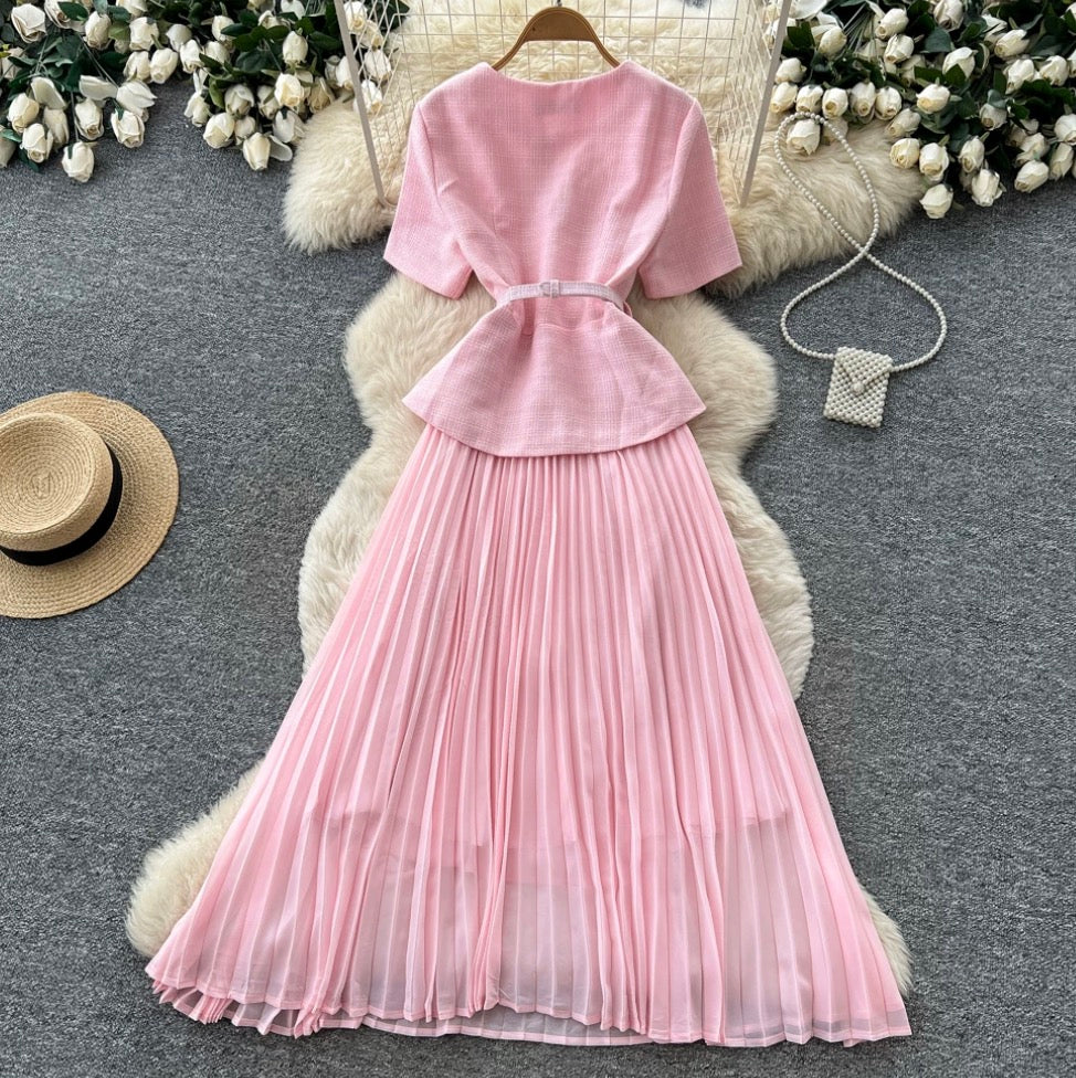 Elegant Patchwork A-line Dress