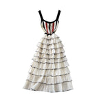 Color Blocking Layered Cake Dress