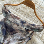 Tie-dye Top & Mesh Dress 2Pcs