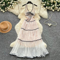 Fairy Backless Layered Halter Dress