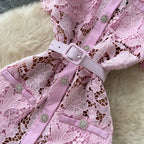 French Style Lace Shirt Dress