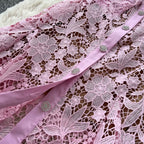 French Style Lace Shirt Dress