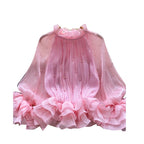 Sweetie Beaded Ruffled Chiffon Top