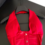 Deep V-neck Halter Vest