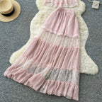 Sweetie Camisole & Cake Skirt Pink 2Pcs