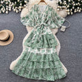 French Style Floral Cake Dress