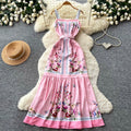 Sweetie Floral Print Vest Dress