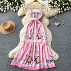 Sweetie Floral Print Vest Dress