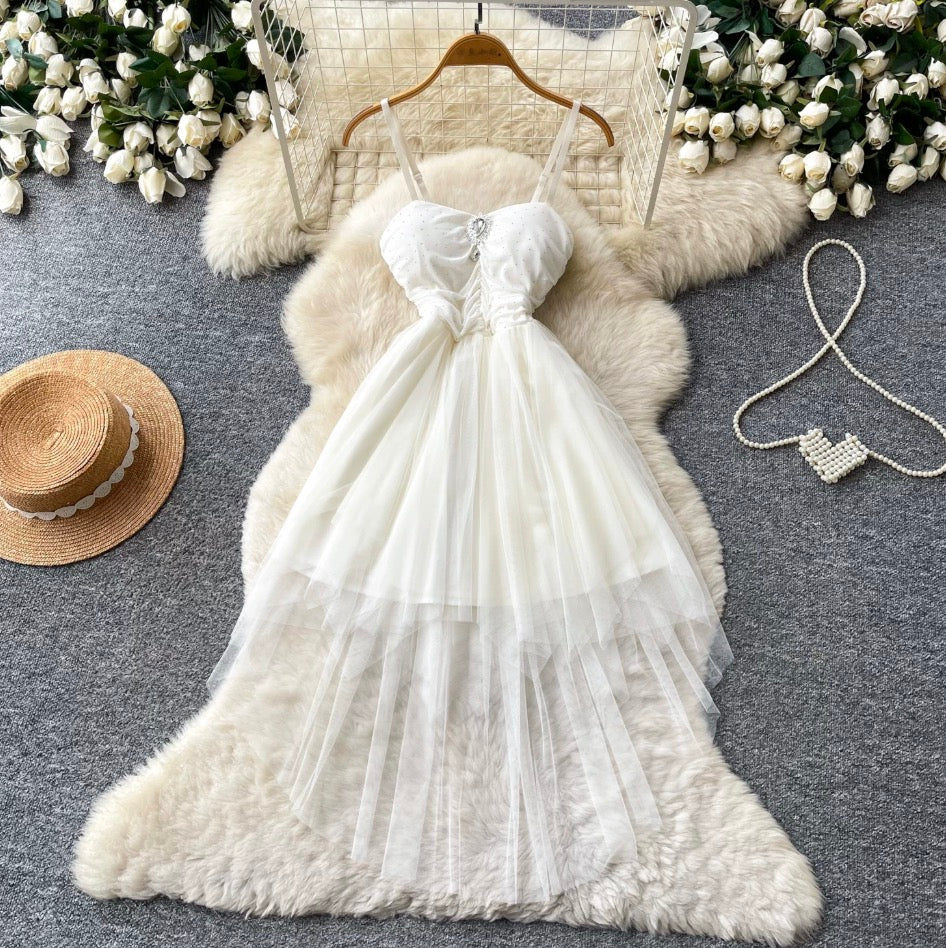 Fairy A-line White Slip Dress