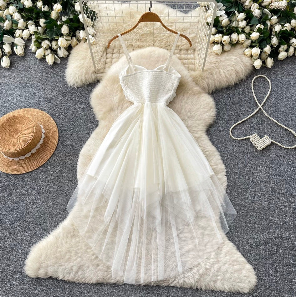 Fairy A-line White Slip Dress