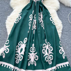 Ethnic Style Print Vest Dress