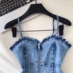 Vintage Pleated Denim Camisole