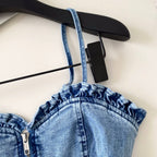 Vintage Pleated Denim Camisole
