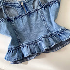 Vintage Pleated Denim Camisole