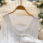 Cardigan & Bustier & Skirts White 3Pcs