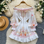 Sweetie Floral Print A-line Dress
