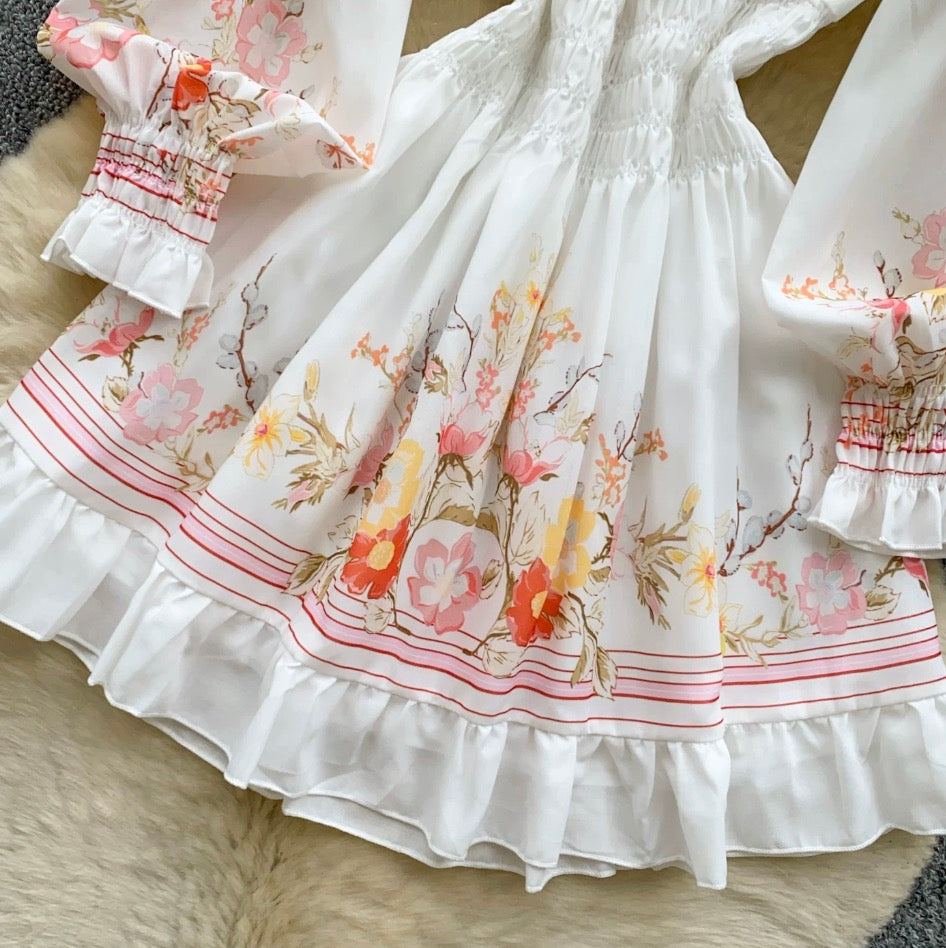 Sweetie Floral Print A-line Dress