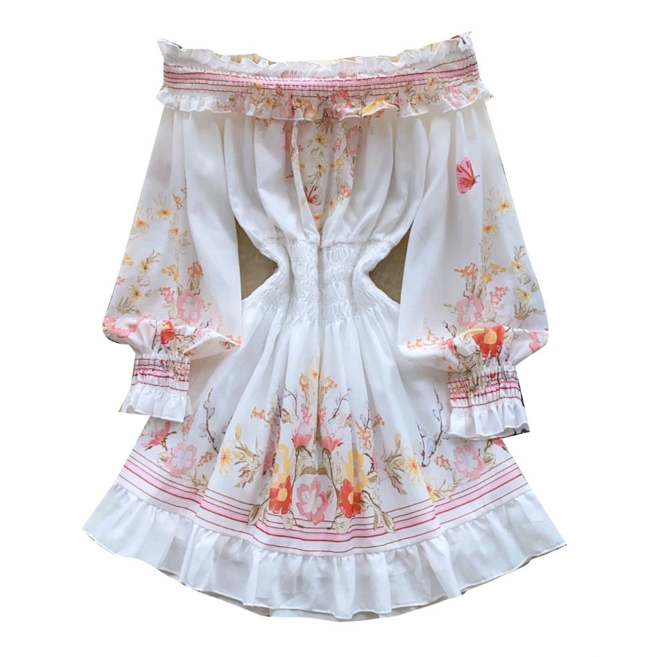 Sweetie Floral Print A-line Dress