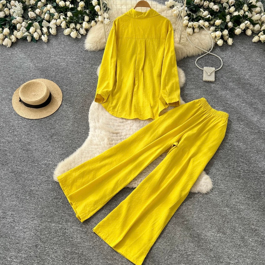 Embroidery Shirt & Trousers 2Pcs